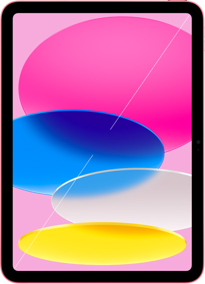 彩色墙纸的 iPad,展示显示屏尺寸